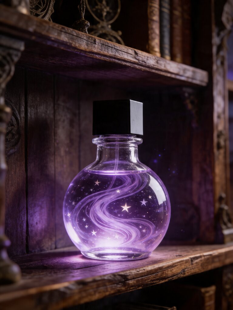 Perfume bottle transformed into a fantasy potion